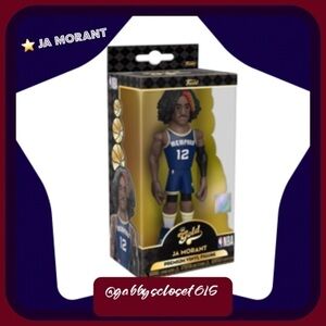 💋 New Funko Gold NBA Premium Vinyl Figure 5”T Ja Morant - Memphis
